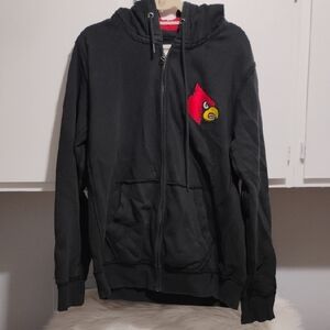 Louisville Cardinals Collegiate Black Zip-Up Jacket W Hood Sz.L (X6 CRATE)